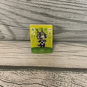 Animal Crossing Amiibo Lobo Mini NFC Card #382 Scan In Villager ACNH Switch